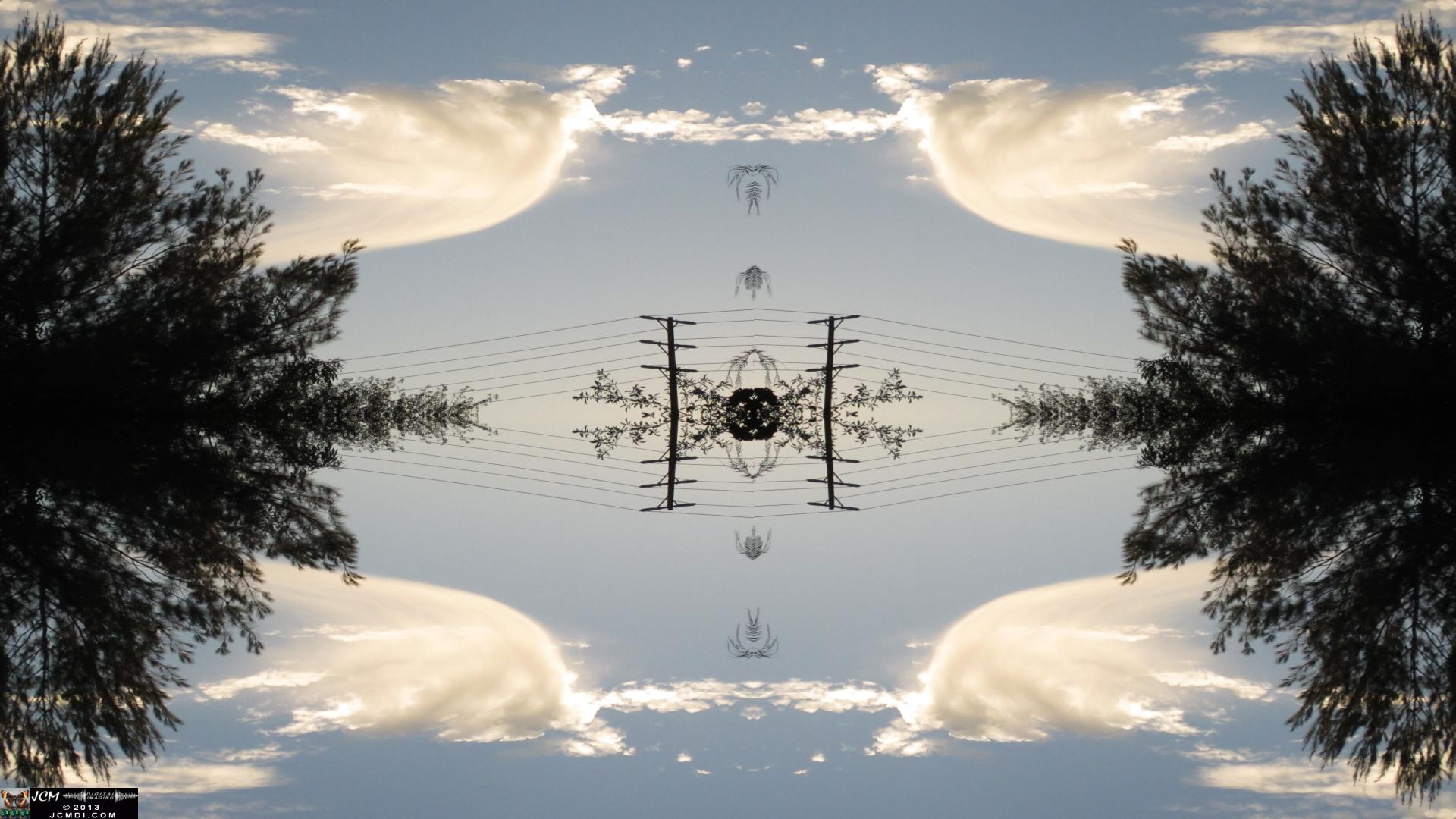 Quadroscopic Angel/Ghost clouds and sunset